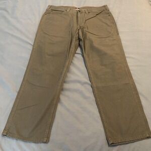 Ridgecut Utility Pants Mens 38x30 Green Ultratough Canvas Workwear Relaxed Fit